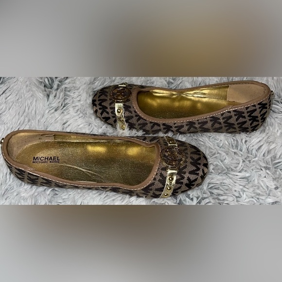 Michael Michael Kors - Signature Ballet Flats Big Girls Size 4 - Picture 3 of 7